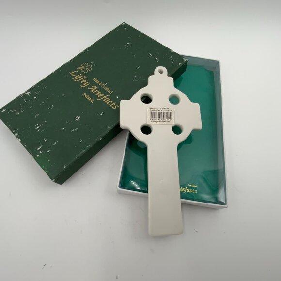 House of Liffey Artefacts Irish Ceramic Celtic Cross Wall Hanging New Old Stock - Picture 3 of 7